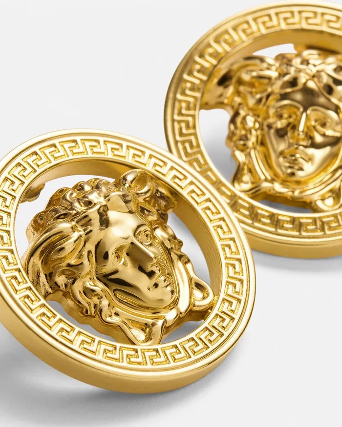 Earrings Women Versace Medusa 03995 Earrings Light Gold