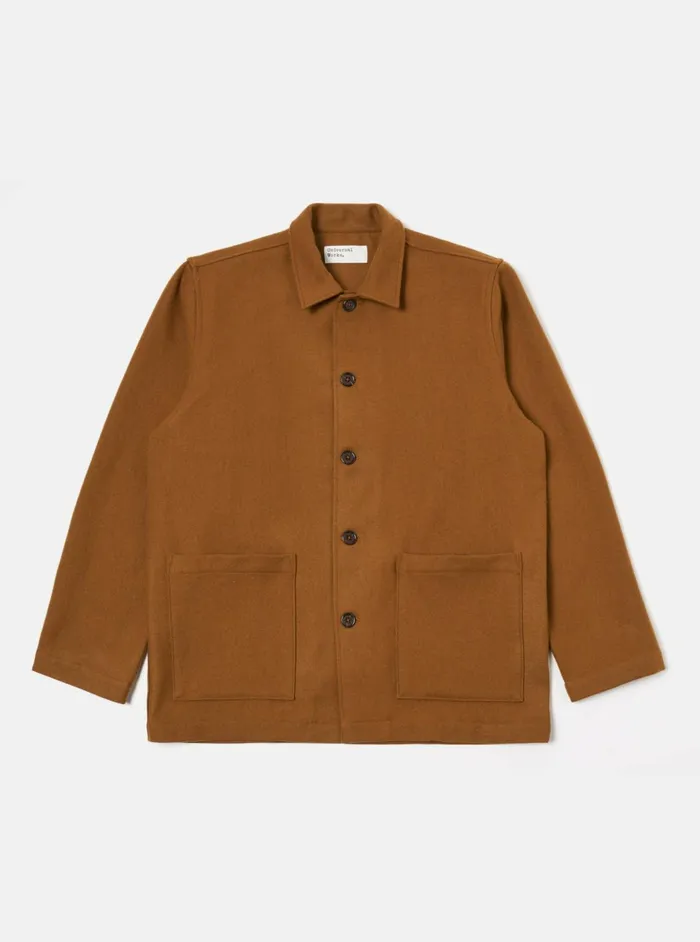 Easy Jacket In Camel Melton Men Universal Works Overshirts