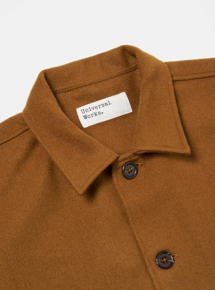 Easy Jacket In Camel Melton Men Universal Works Overshirts