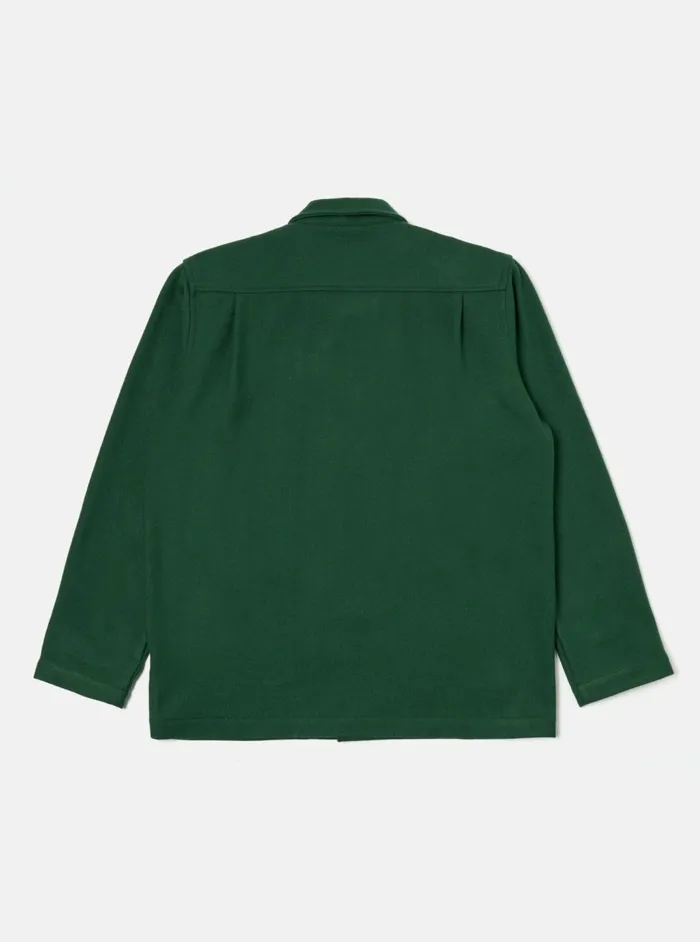 Easy Jacket In Green Melton Men Universal Works Overshirts