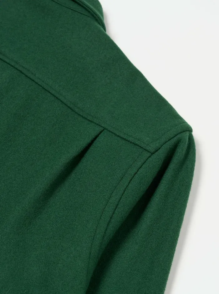 Easy Jacket In Green Melton Men Universal Works Overshirts