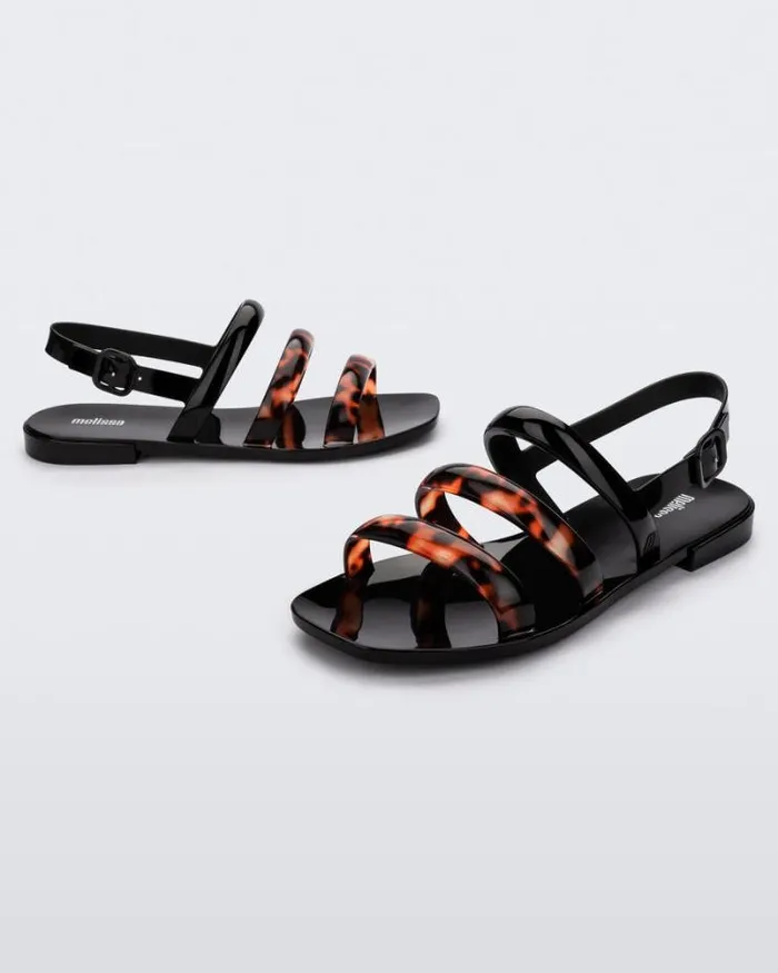 Essential Wave Blacktortoise Women Melissa Sandals