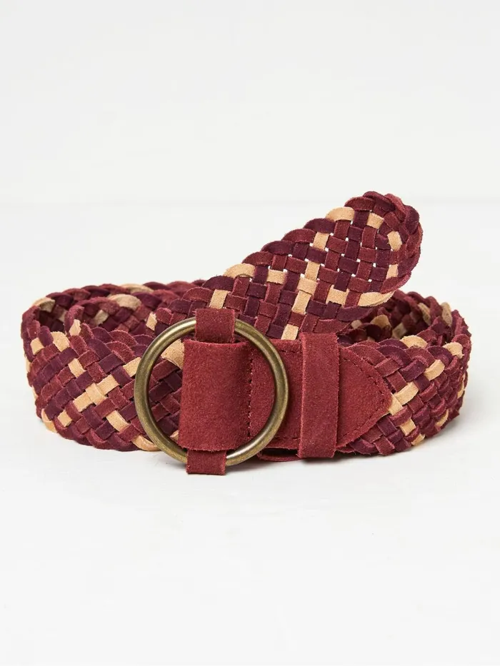 Fat Face Belts Red Multi Weave Belt 8211 Women