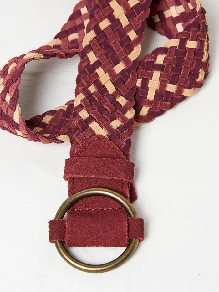 Fat Face Belts Red Multi Weave Belt 8211 Women
