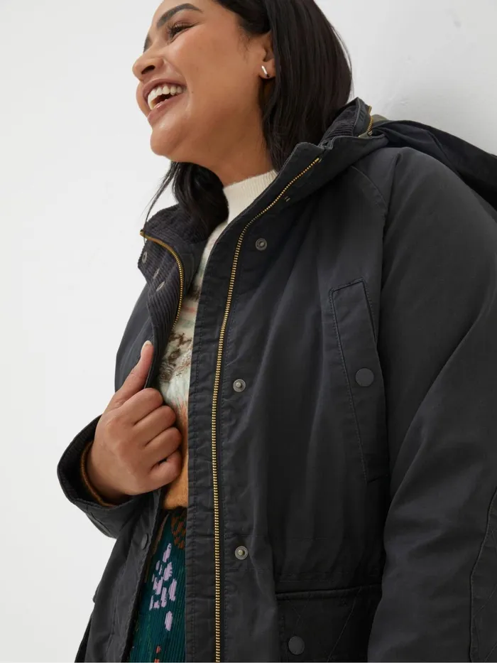 Fat Face Coats and Jackets Black Sussex Heritage Coat 8211 Women