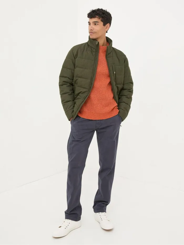 Fat Face Coats and Jackets Exmouth Khaki Green Quilted Jacket 8211 Men