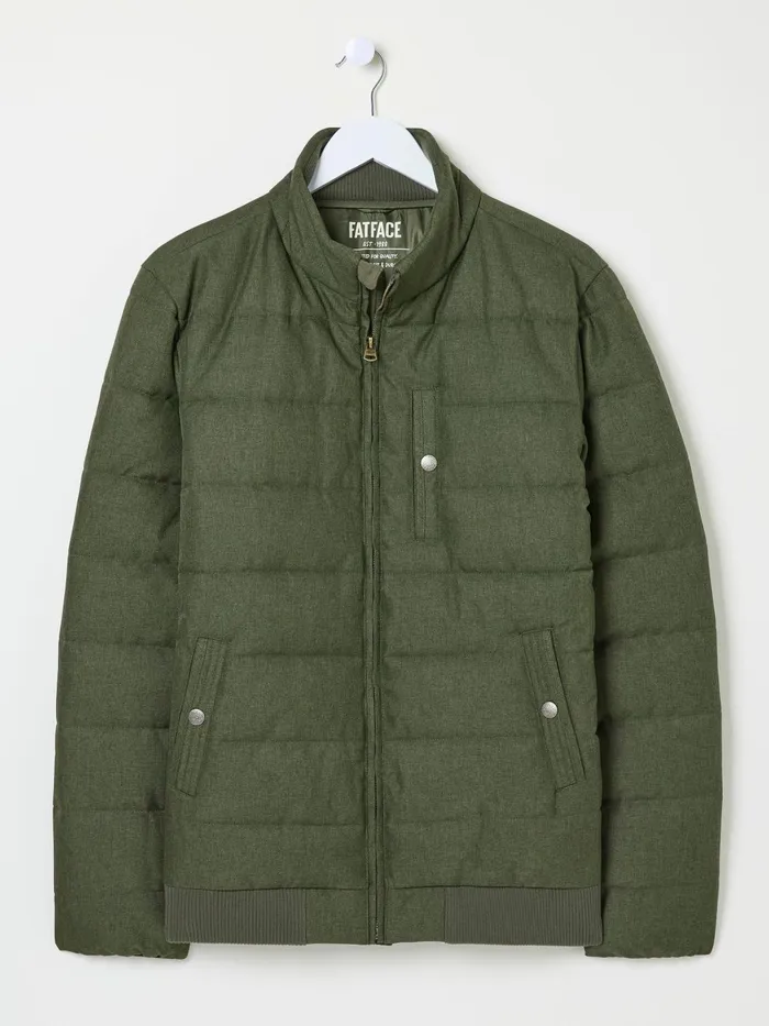 Fat Face Coats and Jackets Exmouth Khaki Green Quilted Jacket 8211 Men