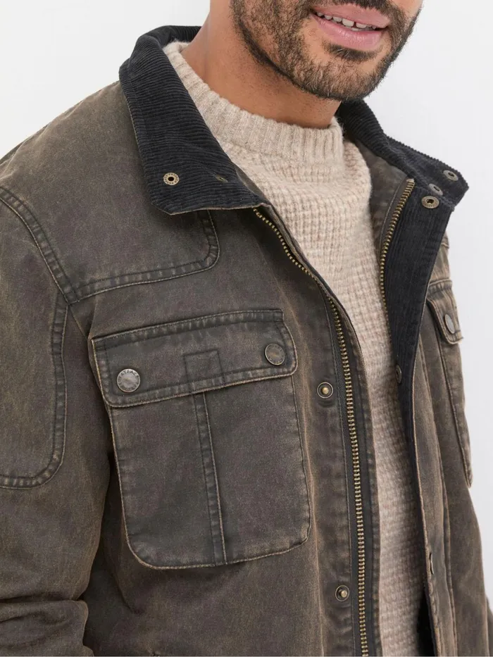 Fat Face Coats and Jackets Hadley Brown Biker Jacket 8211 Men