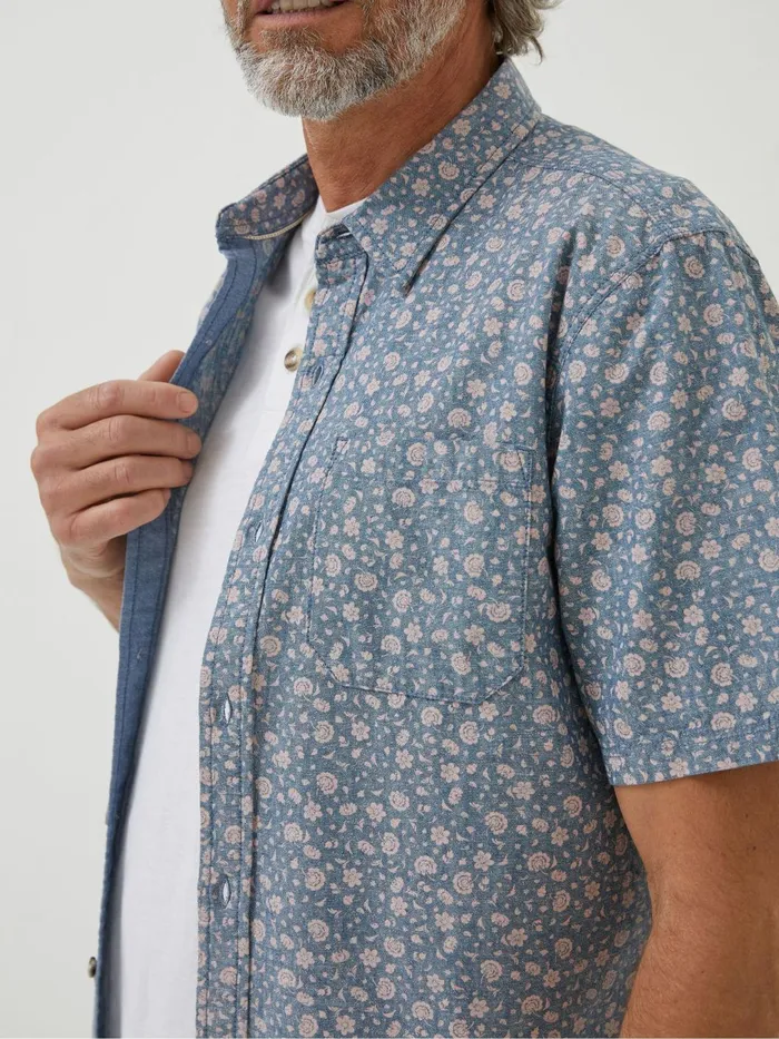 Fat Face Coats and Jackets Pink Floral Print Shirt 8211 Men