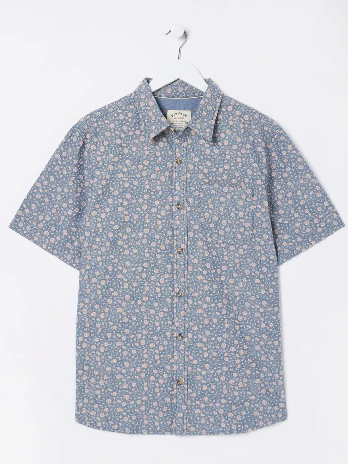Fat Face Coats and Jackets Pink Floral Print Shirt 8211 Men
