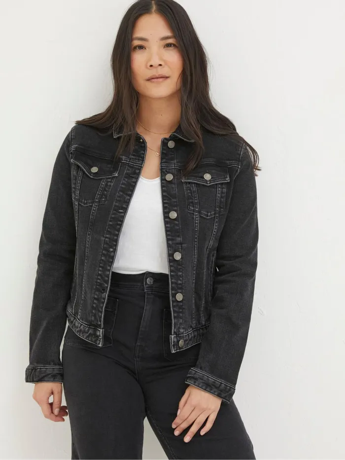 Fat Face Coats and Jackets Tasha Black Denim Jacket 8211 Women