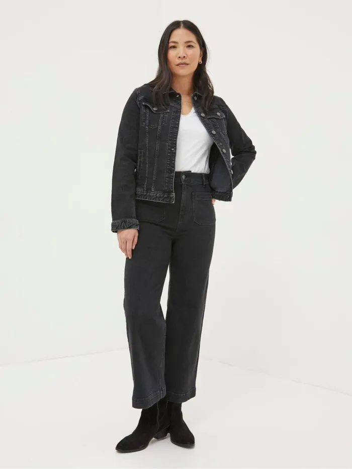 Fat Face Coats and Jackets Tasha Black Denim Jacket 8211 Women
