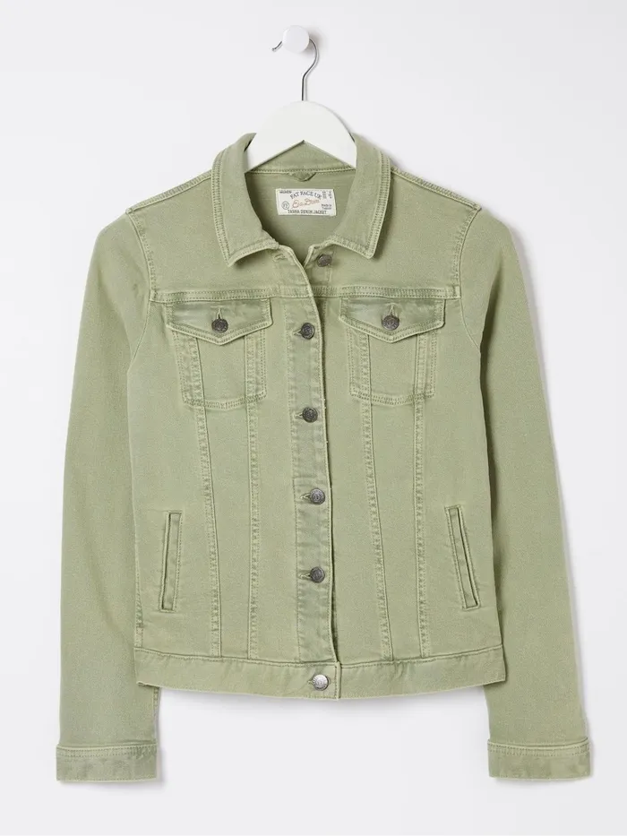 Fat Face Coats and Jackets Tasha Light Green Denim Jacket 8211 Women Fat Face Coats and Jackets Tasha Light Green Denim Jacket 8211 Women
