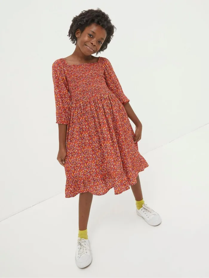 Fat Face Dresses Adele Red Floral Printed Dress 8211 Kids