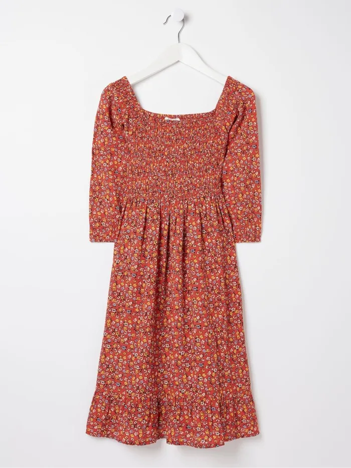 Fat Face Dresses Adele Red Floral Printed Dress 8211 Kids