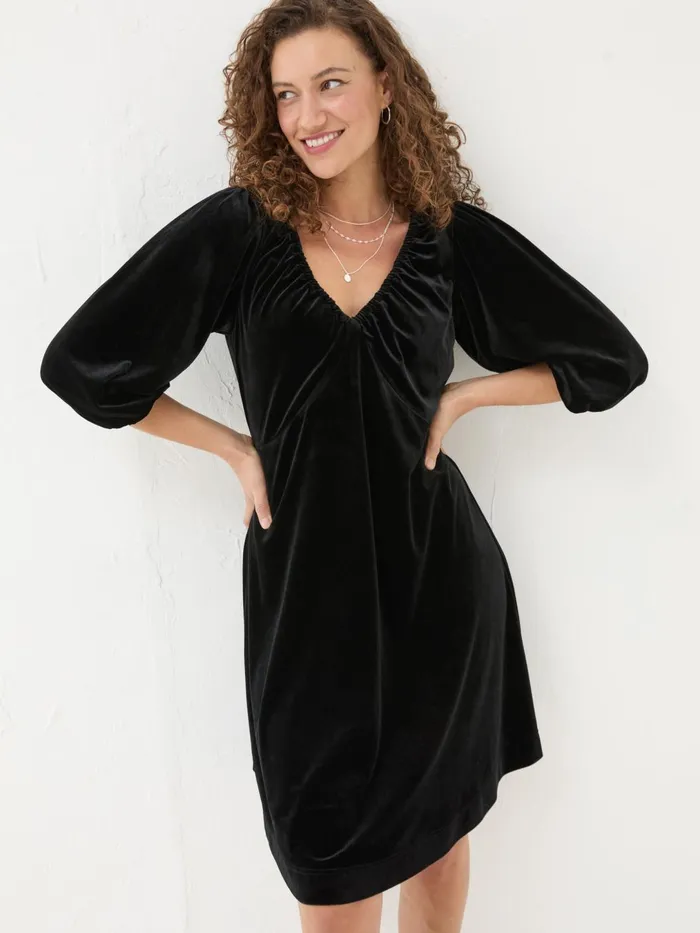 Fat Face Dresses Black Gracie Velvet Dress 8211 Women