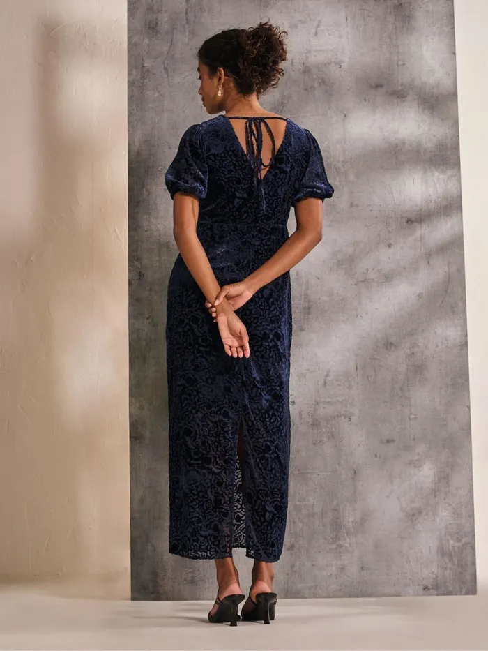 Fat Face Dresses Blue Nora Burnout Midi Dress 8211 Women