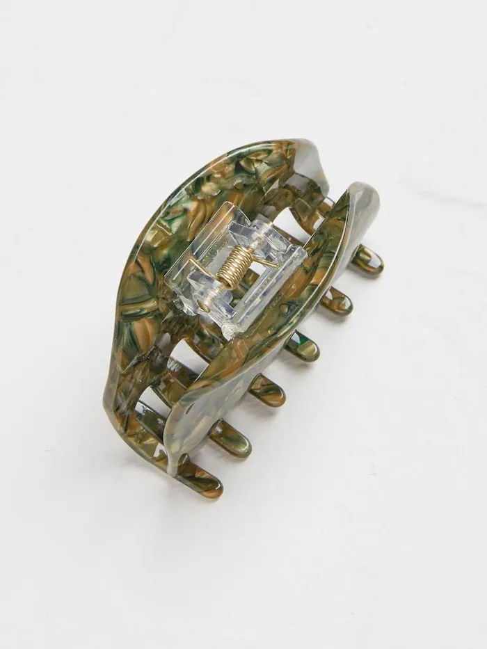 Fat Face Hair Accessories Green Round Claw Clip 8211 Women