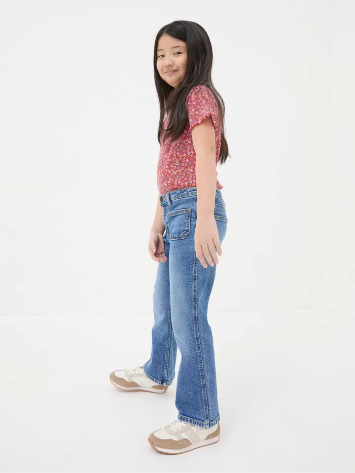 Fat Face Jeans and Leggings Blue Flared Denim Jeans 8211 Kids