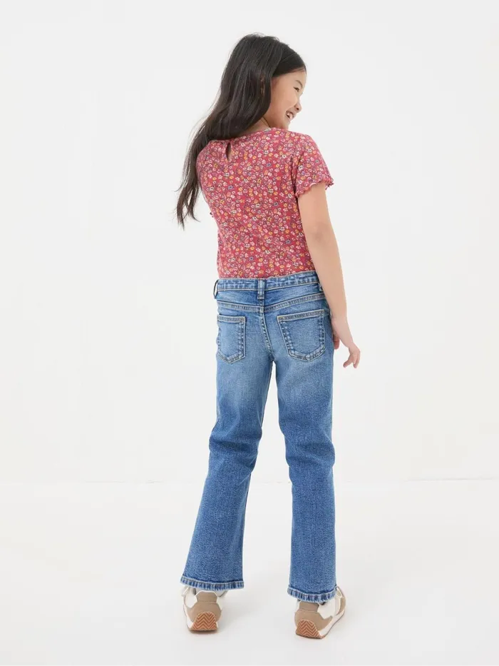 Fat Face Jeans and Leggings Blue Flared Denim Jeans 8211 Kids