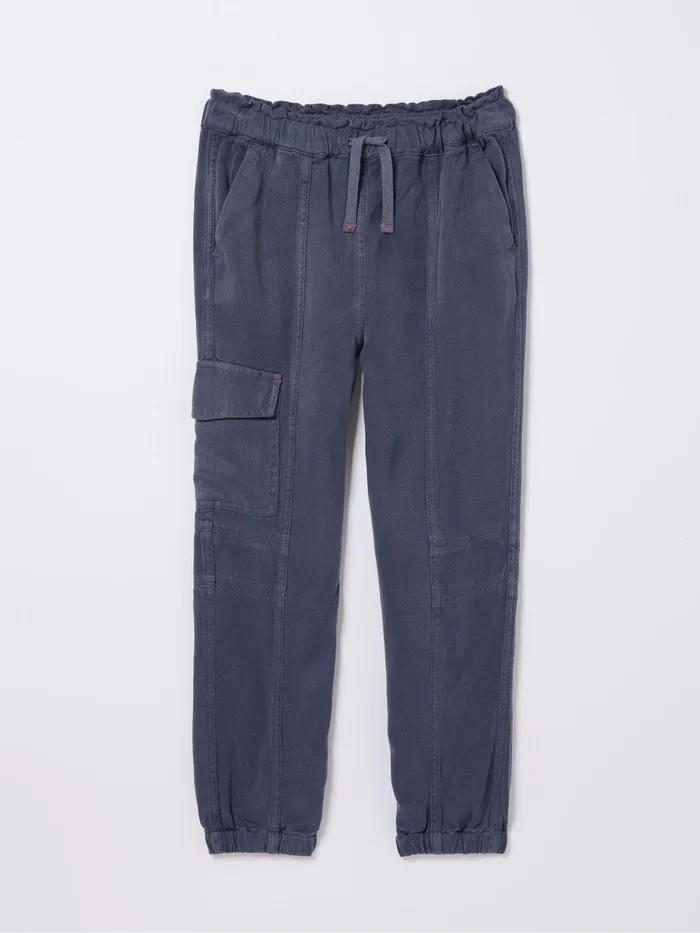 Fat Face Jeans and Leggings Blue Woven Cargo Joggers 8211 Kids