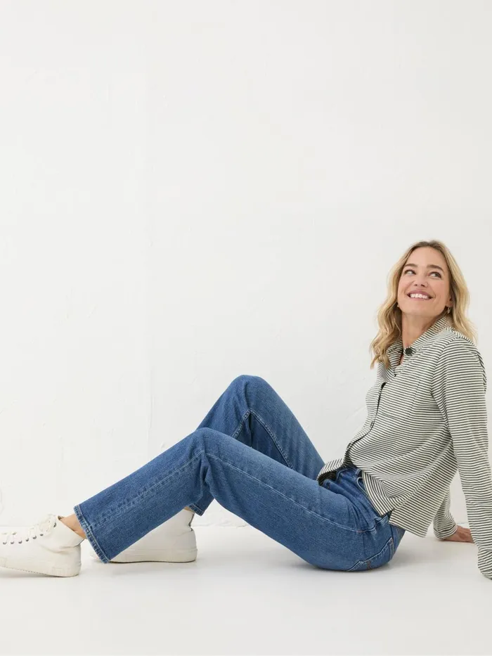 Fat Face Jeans Carmel Blue Denim Comfort Stretch Straight Jeans 8211 Women