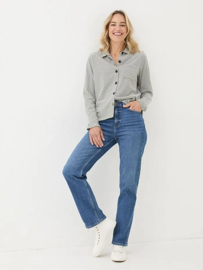 Fat Face Jeans Carmel Blue Denim Comfort Stretch Straight Jeans 8211 Women
