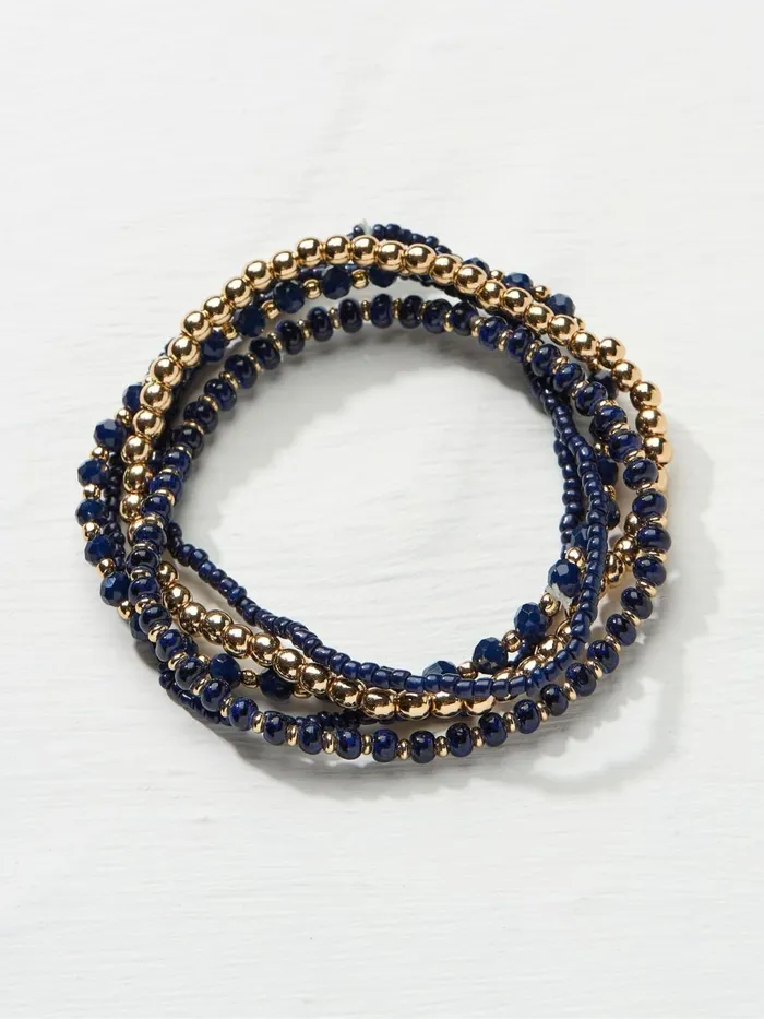 Fat Face Jewellery Blue Multi Stretch Bracelet 8211 Women