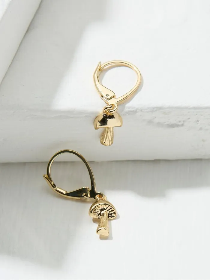Fat Face Jewellery Gold Tone Toadstool Earrings 8211 Women