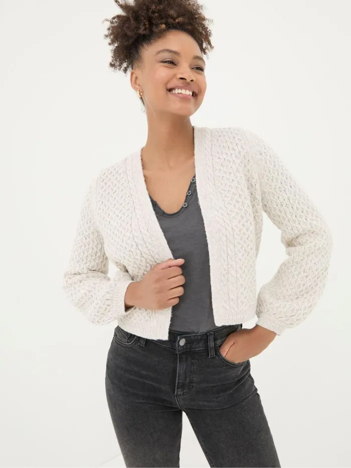 Fat Face Knitwear Ivory Anais Cardigan 8211 Women