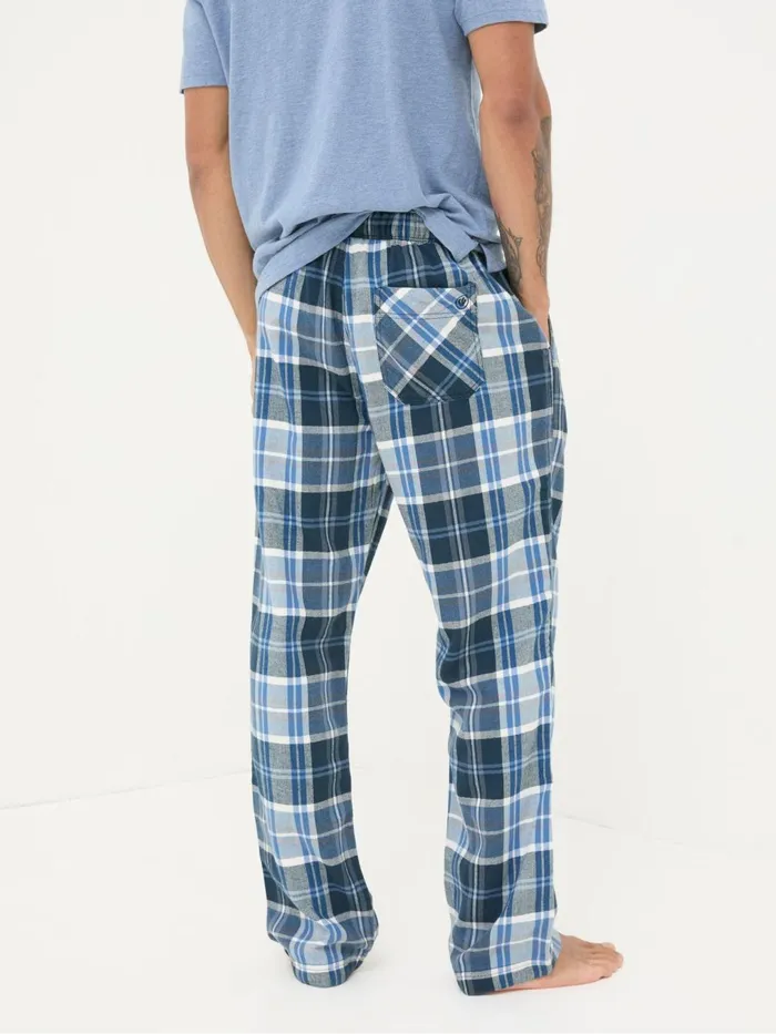 Fat Face Pyjamas and Nightwear Anglesey Light Blue Check Pyjama Bottoms 8211 Men