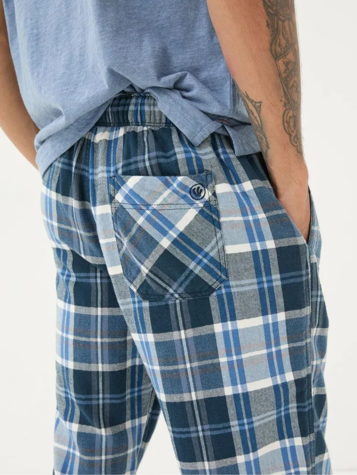 Fat Face Pyjamas and Nightwear Anglesey Light Blue Check Pyjama Bottoms 8211 Men
