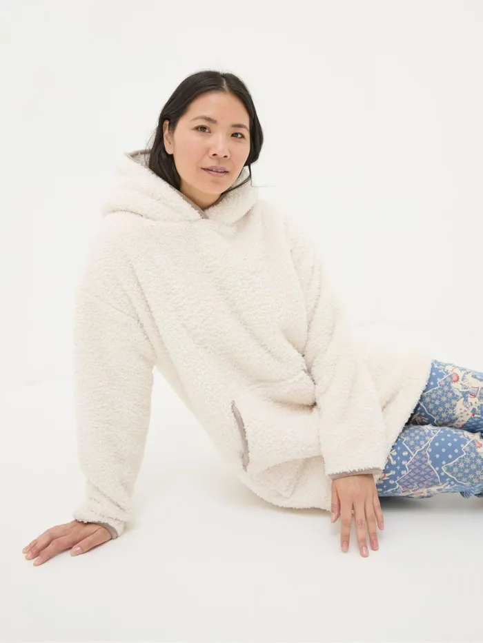 Fat Face Pyjamas and Nightwear Borg Ivory Snuggle Top 8211 Women