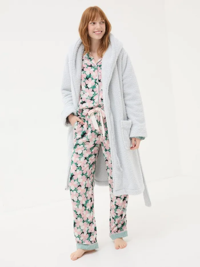 Fat Face Pyjamas and Nightwear Grey Snuggle Dressing Gown 8211 Women
