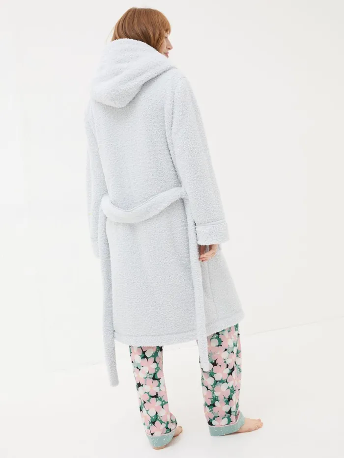Fat Face Pyjamas and Nightwear Grey Snuggle Dressing Gown 8211 Women