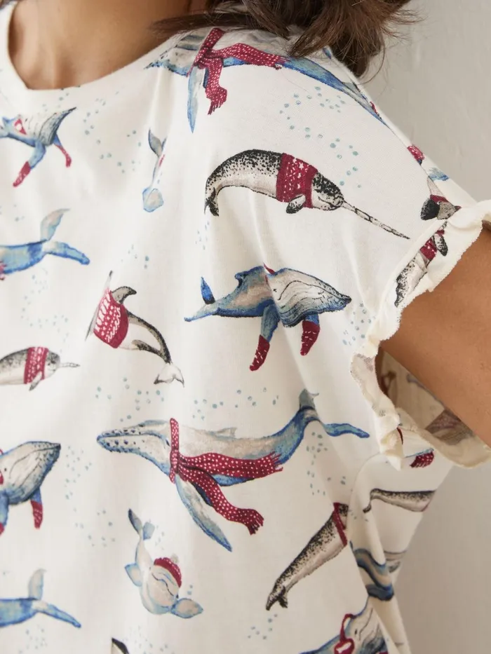 Fat Face Pyjamas and Nightwear Ivory Shelter Wilson The Whale Pyjama Shorts Set 8211 Women
