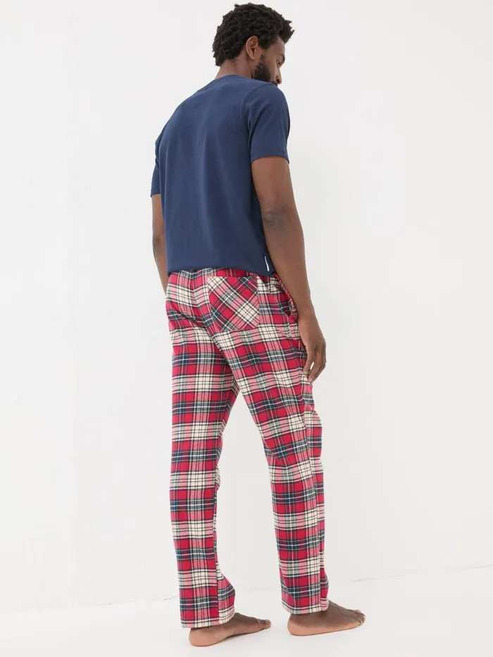Fat Face Pyjamas and Nightwear Navy Check Pyjamas Set 8211 Men