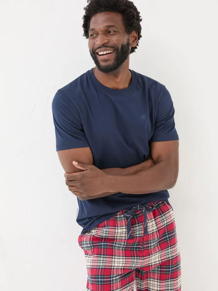 Fat Face Pyjamas and Nightwear Navy Check Pyjamas Set 8211 Men