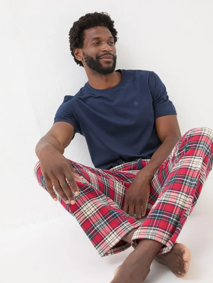 Fat Face Pyjamas and Nightwear Navy Check Pyjamas Set 8211 Men