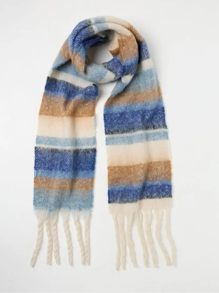 Fat Face Scarves Blue Skinny Stripe Scarf 8211 Women