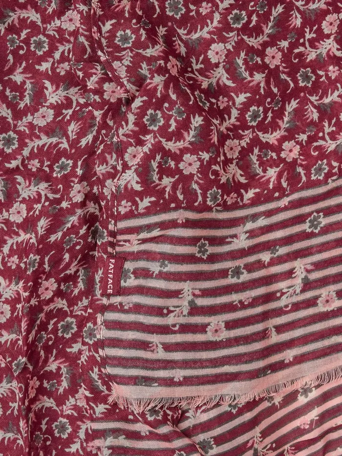 Fat Face Scarves Wild Pink Ditsy Lightweight Printed Scarf 8211 Women