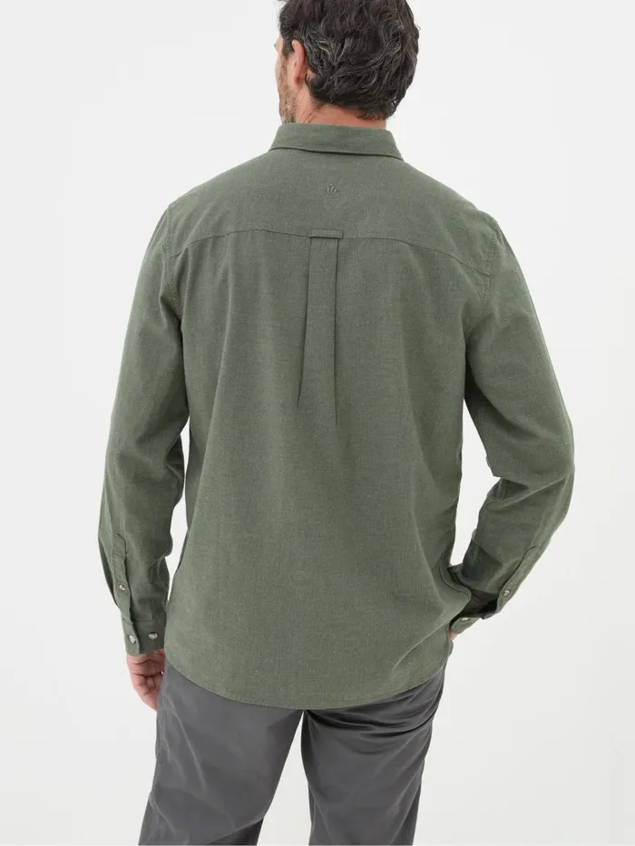 Fat Face Shirts Green Long Sleeve Tadlow Shirt 8211 Men
