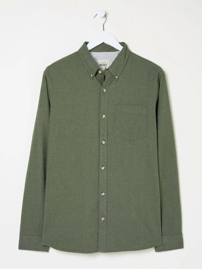 Fat Face Shirts Green Long Sleeve Tadlow Shirt 8211 Men