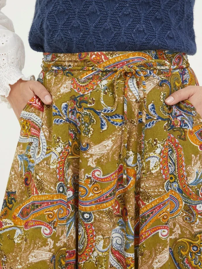 Fat Face Skirts Amelie Green Prairie Paisley Midi Skirt 8211 Women