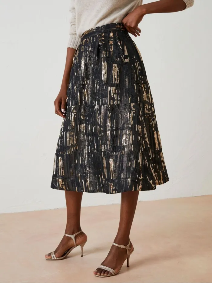 Fat Face Skirts Black Cleo Jacquard Skirt 8211 Women