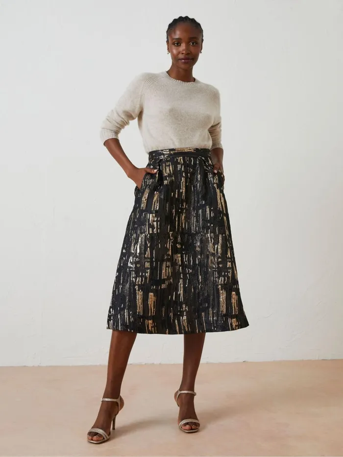 Fat Face Skirts Black Cleo Jacquard Skirt 8211 Women