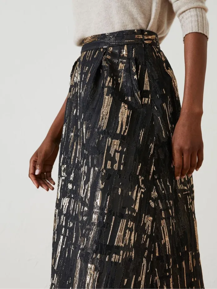 Fat Face Skirts Black Cleo Jacquard Skirt 8211 Women