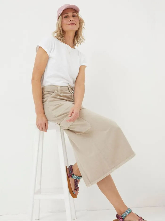 Fat Face Skirts Candace Natural Cargo Midi Skirt 8211 Women
