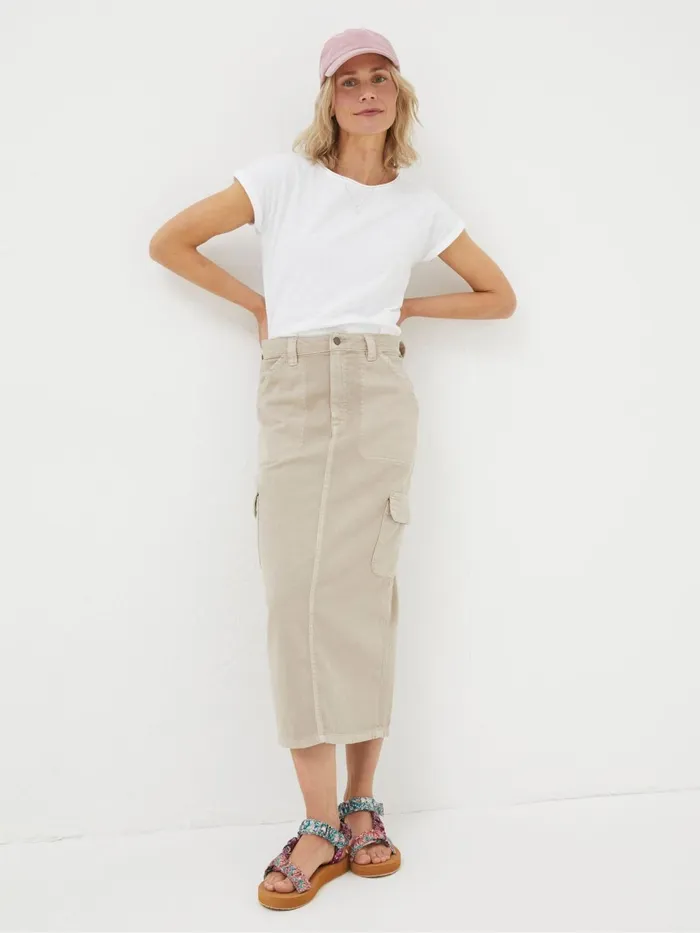 Fat Face Skirts Candace Natural Cargo Midi Skirt 8211 Women