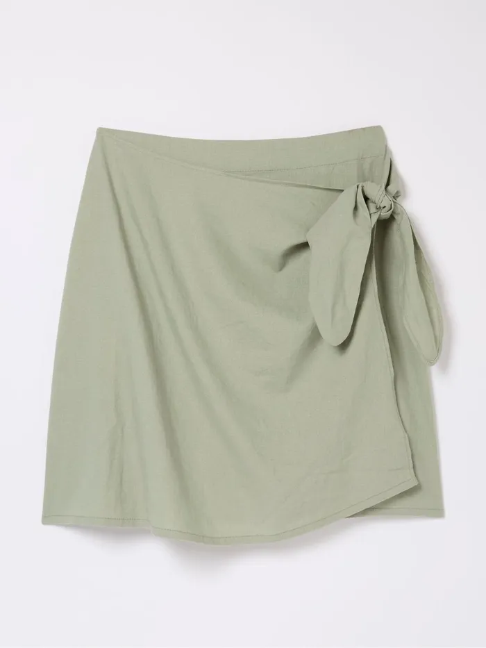 Fat Face Skirts Mia Green Linen Blend Skirt 8211 Women